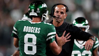 Jets' Aaron Rodgers explains his sideline exchange with Robert Saleh during Week 3 win vs. Patriots