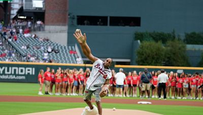 Heads Up! Ludacris Breaks Out the Bulging ‘Get Back’ Video Arms For First Pitch at Atlanta Braves Game