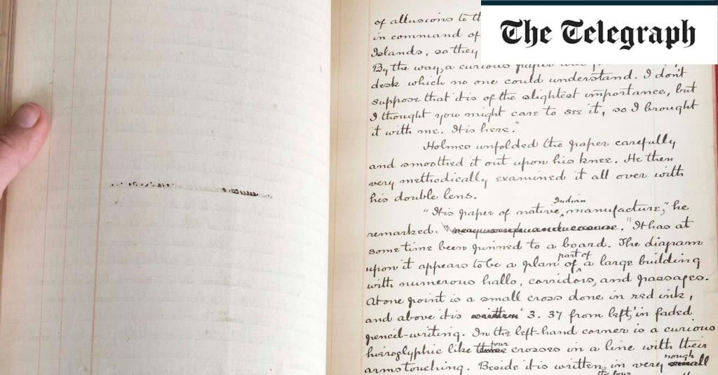 Manuscript for early Sherlock Holmes could fetch £1 million