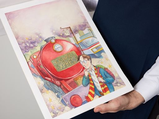 The original 'Harry Potter' book cover art is expected to break records at auction