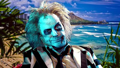 Tim Burton's Beetlejuice 2 Almost Sent Michael Keaton's Ghost With The Most To Hawaii - SlashFilm