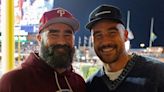 Travis and Jason Kelce Attend Phillies Baseball Game Without Taylor Swift