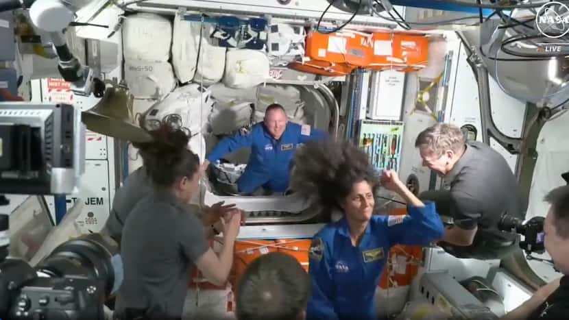 NASA astronauts arrive at space station on Boeing capsule