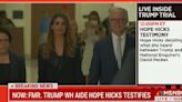 ‘I’m Really Nervous’: Hope Hicks Enters Trump Trial Courtroom to Gasps