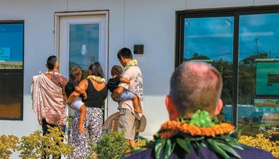 Family given their keys to new temporary housing on Maui | News, Sports, Jobs - Maui News