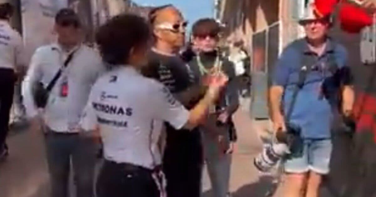 Lewis Hamilton caught up in very awkward Ferrari moment by Toto Wolff in Monaco
