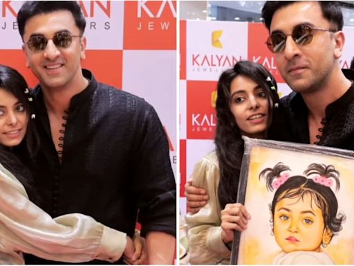 Watch: Ranbir Kapoor's priceless reaction after fan gifts him Raha's portrait