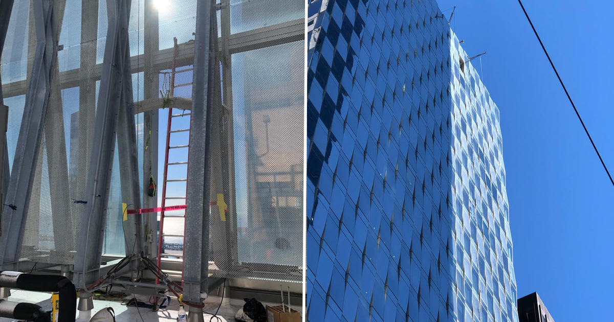 Glass pane falls from top of San Francisco skyscraper onto street