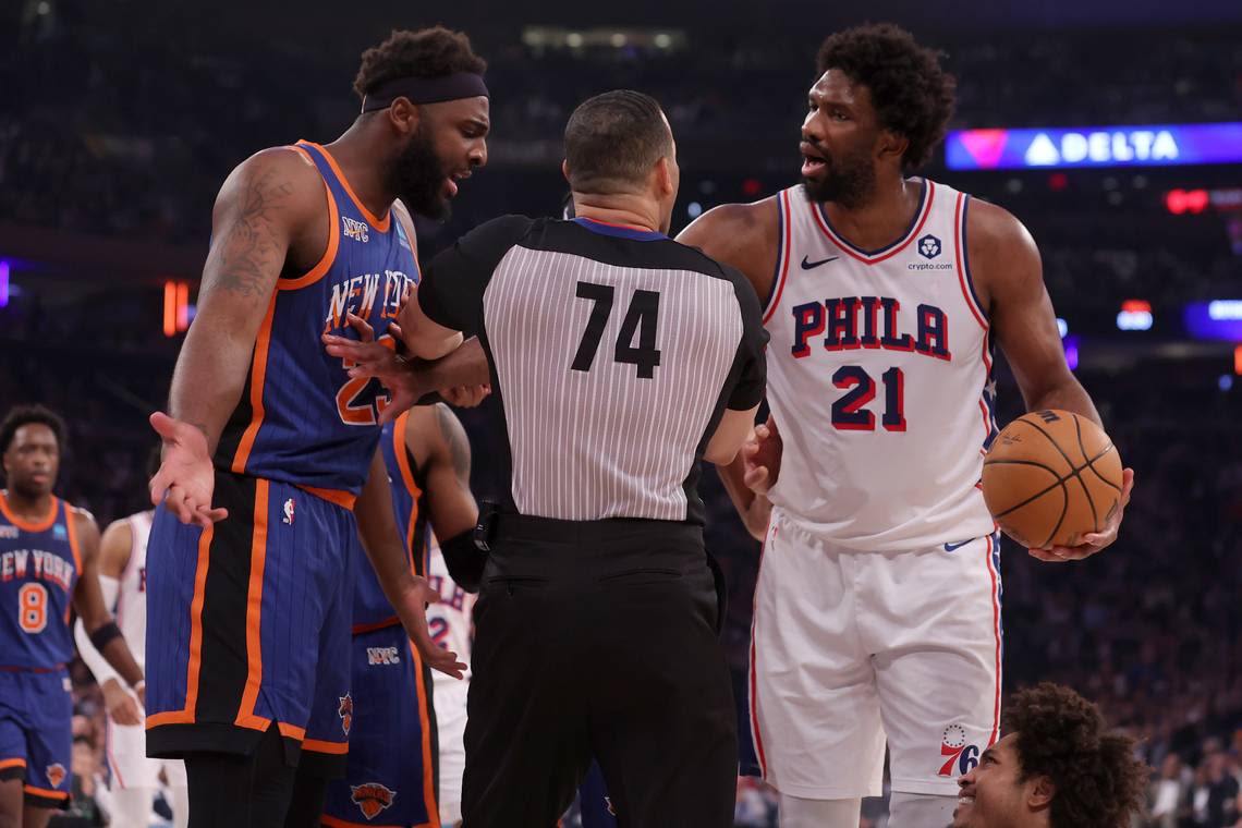 Bothered by migraine earlier in the day, 76ers’ Joel Embiid was a headache for Knicks