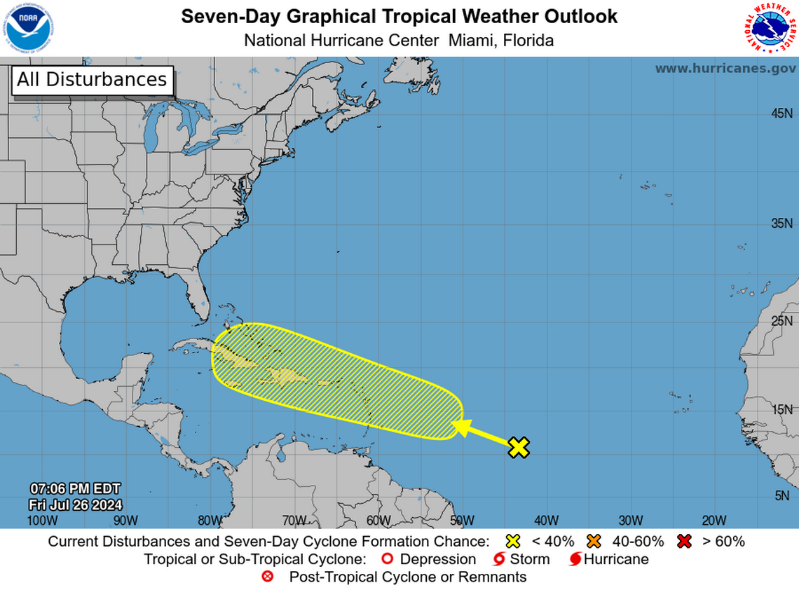 Forecasters track a tropical disturbance in Atlantic. It might affect Haiti, Puerto Rico