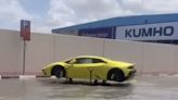 Abandoned Lamborghini Aventador On Jacks With No Wheels Isn't In Detroit