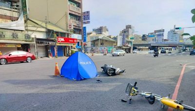 驚悚瞬間！女騎士追撞Ubike摔車 頭顱慘遭遊覽車輾過喪命｜壹蘋新聞網