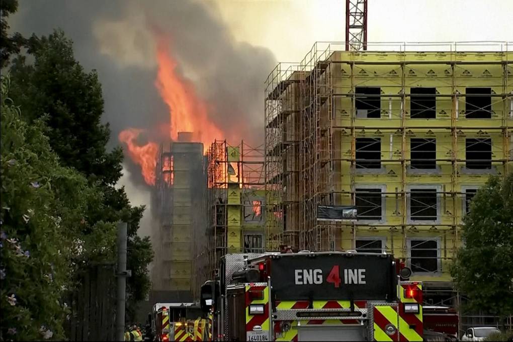 Massive Fire Destroys Affordable Housing Construction Near Redwood City | KQED