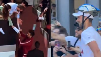 Djokovic vuelve a entrenar en el Foro Itálico ¡¡¡con casco!!! tras el incidente de la botella