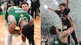 Jayson Tatum's Son Deuce Runs onto Court to Hug Dad After Celtics Win 2024 NBA Finals