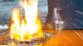 How should you put out a grease fire