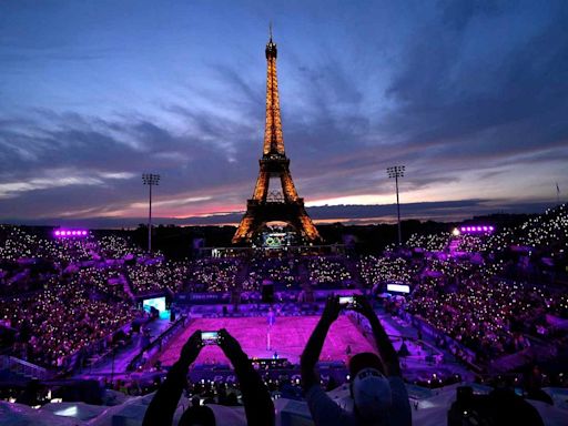 Banging DJ sets, nostalgic singalongs and light shows: The Eiffel Tower is the star of the Olympics