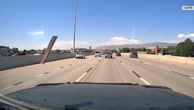 ‘I thought I had been impaled’: Metal object crashes through windshield hitting driver