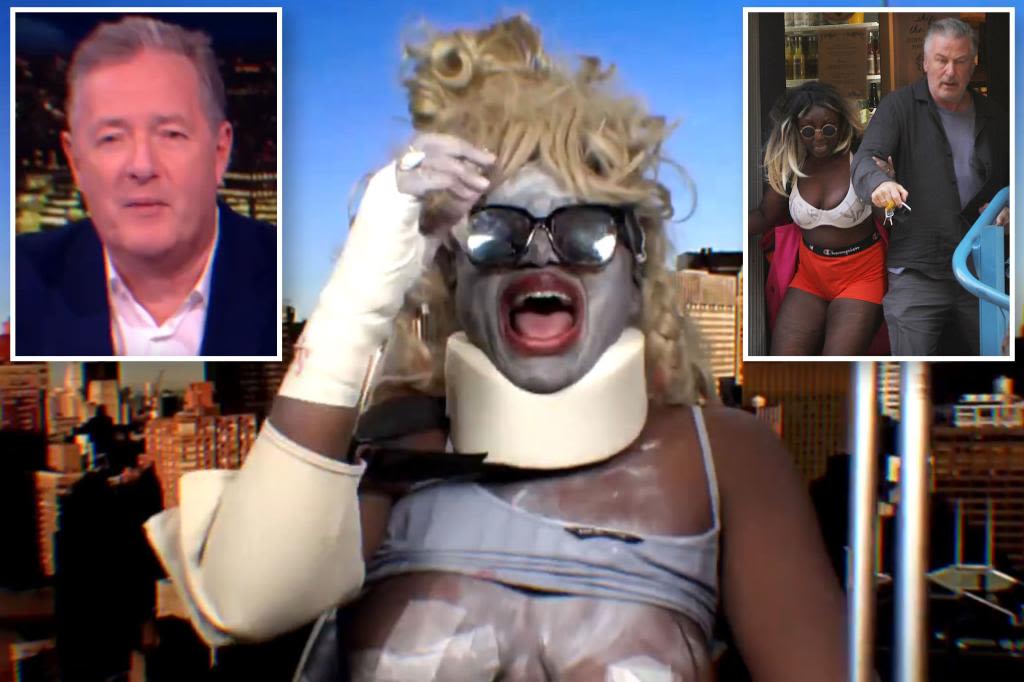 ‘Crackhead Barney’ says she was ‘maimed’ by Alec Baldwin in coffee shop incident as she wears diaper, bares chest in unhinged Piers Morgan interview