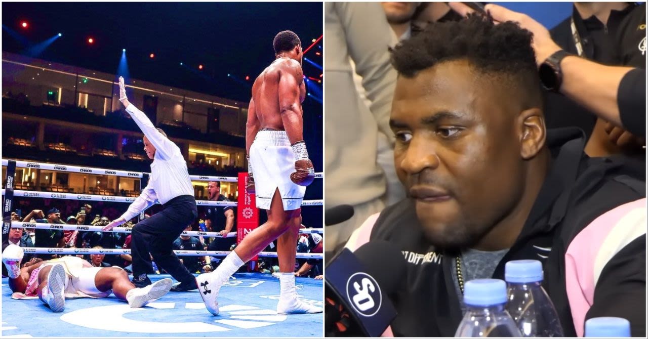 Francis Ngannou told his coach there was 'something wrong' hours before Anthony Joshua fight.
