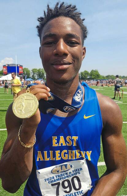 Senior triple jumper wins East Allegheny’s 1st PIAA track gold medal | Trib HSSN