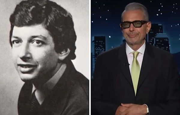 'Jimmy Kimmel Live' host Jeff Goldblum pokes fun at his "fossilized" high school yearbook photo: "I turned 38 years old"