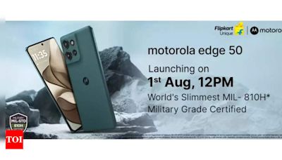 Motorola Edge 50 smartphone with military grade certification to launch in India on August 1: Here’s what the world’s slimmest phone will offer - Times of India