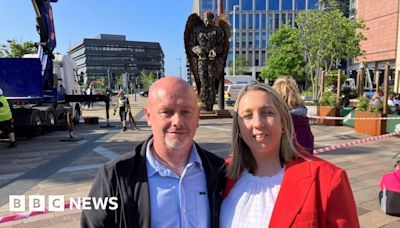 Knife angel arrives in Sunderland in memory of murdered son