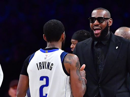 LeBron James' Post About Kyrie Irving Went Viral During Mavs-Clippers Game