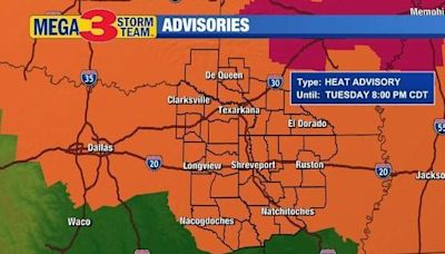 Heat advisory in effect Tuesday