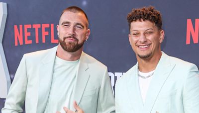 Fans Say Travis Kelce Looks Like He's Ready for the 'First Day of School' in New Photo With Patrick Mahomes in London