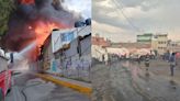 Reportan incendio de 6 camiones recolectores de basura