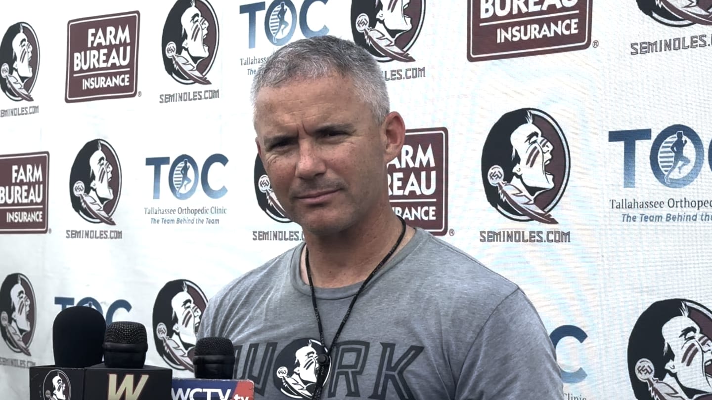 Mike Norvell Highlights FSU Football’s Wide Receivers, Linebackers After First Practice In Full Pads