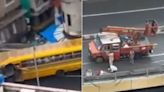 Mumbai Accident VIDEO: School Bus With 20 Kids Collides With Side Wall On JJ Flyover, Driver Arrested; 1 Student...