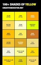 100+ Shades of Yellow Color (Names, HEX, RGB, & CMYK Codes ...