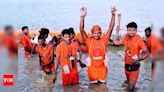 Kanwariyas reach Sangam for Gangajal | Allahabad News - Times of India