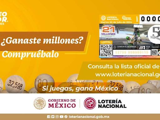 Lotería Nacional: Resultados del Sorteo Mayor 3937 del 30 de julio de 2024