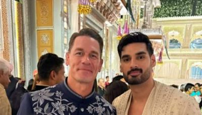 John Cena Smiles Bright Posing With Ahan Shetty At Anant Ambani, Radhika Merchant’s Wedding - News18