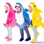 瑤瑤小鋪萬聖節 兒童造型服飾 cosplay 新款可愛寶寶兒童鯊魚一家幼兒園萬聖節六一舞臺表演扮演服裝