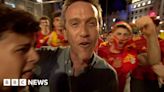 Euro 2024: Ecstatic Spain fans surround BBC correspondent in Madrid