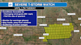 Severe Thunderstorm Watch until 1 p.m. for most of Iowa