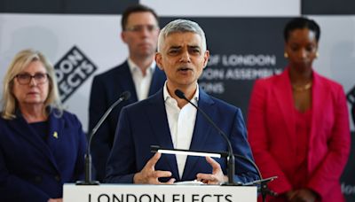 London mayoral election results LIVE: Sadiq Khan 'beyond humbled' as he wins historic third term in City Hall