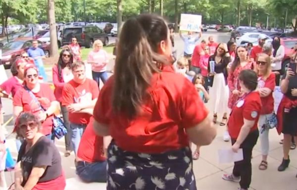 Montgomery County teachers protest as budget shortfall and possible job cuts loom