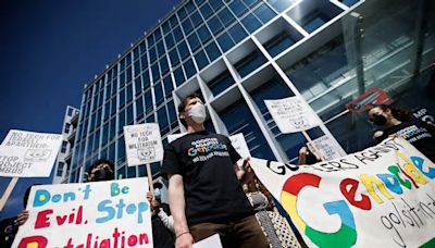 Dozens of Google employees protest use of company’s tech for war in Gaza