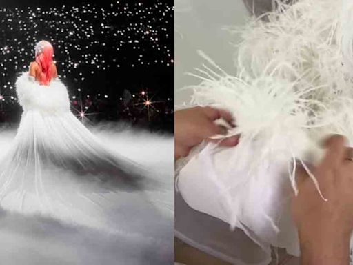 Tunden a Karol G por usar vestido hecho con miles de plumas del avestruz en el cierre de su gira