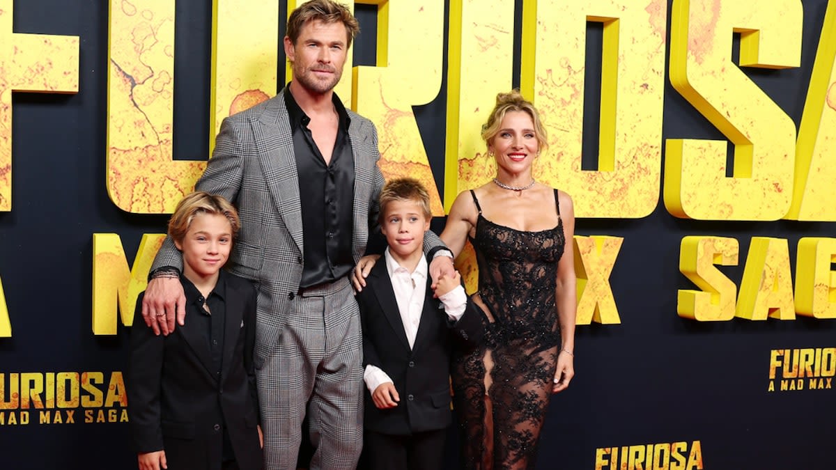 Chris Hemsworth & Elsa Pataky Make Rare Public Appearance with Twin Sons