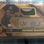 20-21 Gold Standard ANTHONY EDWARDS Rc Patch Auto SP /25 RPA 灰狼 狀元