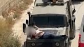 Outrage as Palestinian prisoner strapped to bonnet of IDF vehicle