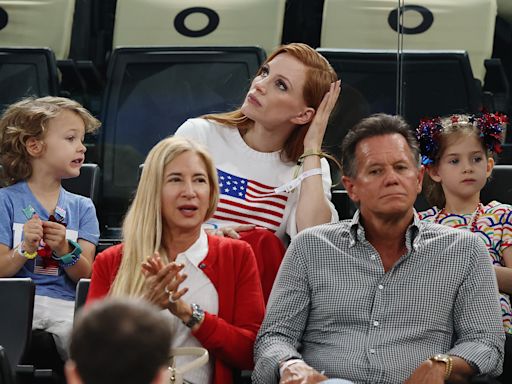 Jessica Chastain Attends Paris Olympics in Rare Outing With 2 Young Kids