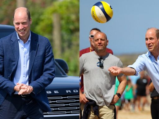 Prince William Gets Sporty in Business Casual Look at Cornwall Beach Royal Engagement
